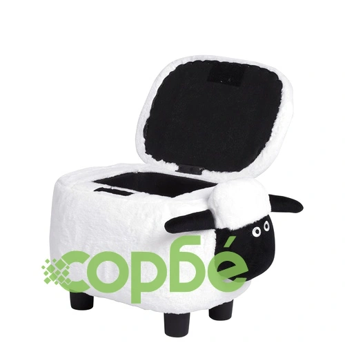 Детска табуретка с ракла - бяла овца ➤ топ цена ➤ sorbe.bg