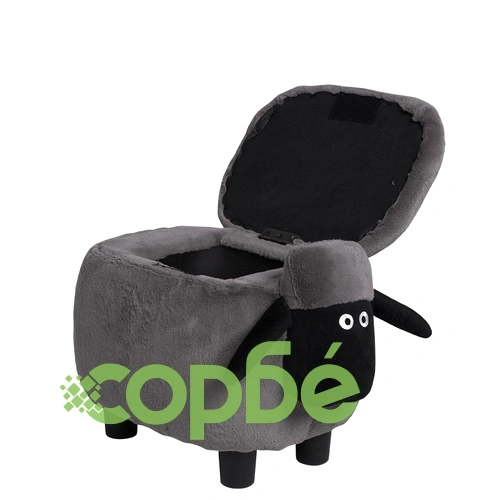 Детска табуретка с ракла - сива овца  ➤ топ цена ➤ sorbe.bg