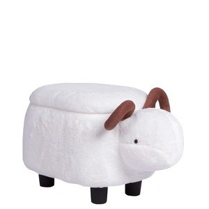 Детска табуретка с ракла - бял овен