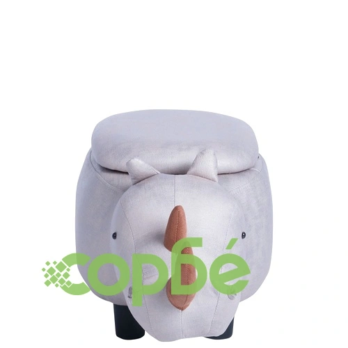 Детска табуретка с ракла - сив носорог ➤ топ цена ➤ sorbe.bg