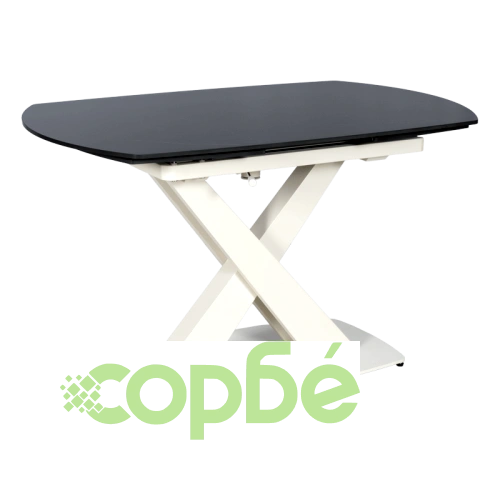 Черна разтегателна трапезна маса MATEO ➤ топ цена ➤ sorbe.bg