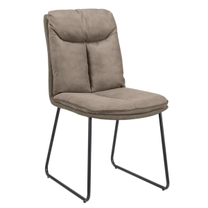 Бежов Трапезен стол BRENT с Дамаска и Метална Конструкция