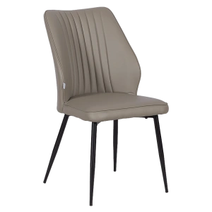 Еко кожен трапезен стол LAREDO Y - тъмнобежов