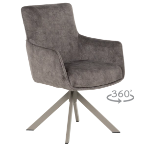 Стилен трапезен стол VALGA - тъмнобежов