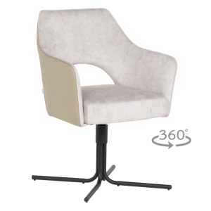 Стилен трапезен стол PARNU - крем цвят