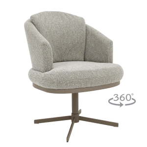 Сив трапезен стол LIHULA 5 с люлееща функция