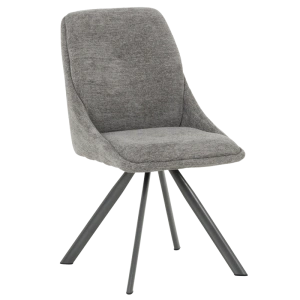 Сив Трапезен Стол LONDON 2 от Дамаска и Метал