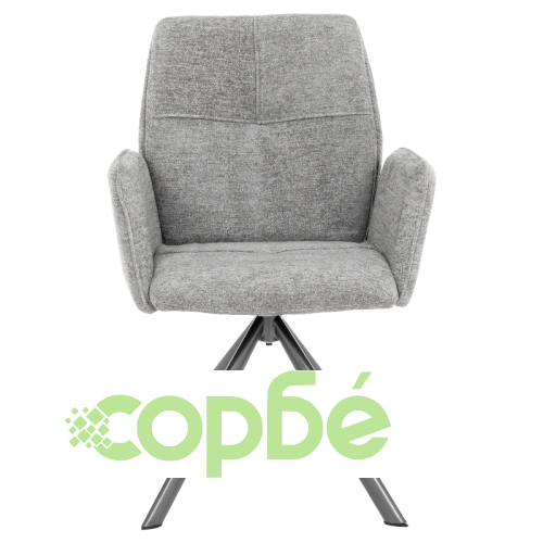 Сив Трапезен Стол BURY 2 с Въртене на 360° ➤ топ цена ➤ sorbe.bg