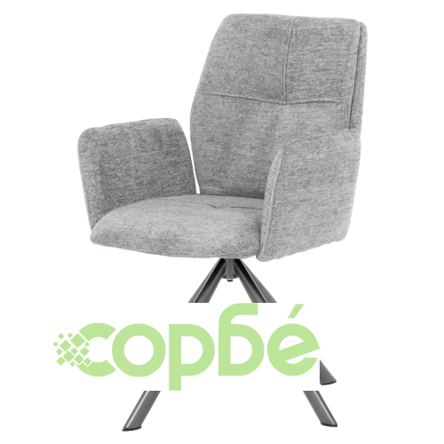 Сив Трапезен Стол BURY 2 с Въртене на 360° ➤ топ цена ➤ sorbe.bg