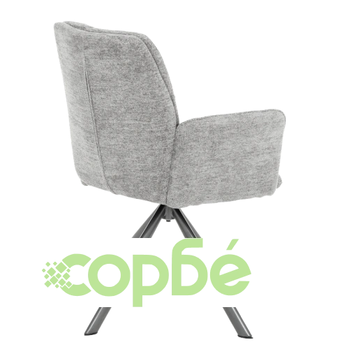 Сив Трапезен Стол BURY 2 с Въртене на 360° ➤ топ цена ➤ sorbe.bg