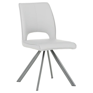 Сив Трапезен Стол Craven 2 с Силиконова Кожа