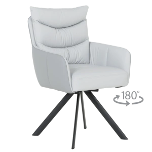 Стилен трапезен стол LURGAN в сив цвят