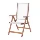 Сгъваем дървен градински стол SVEN - бял