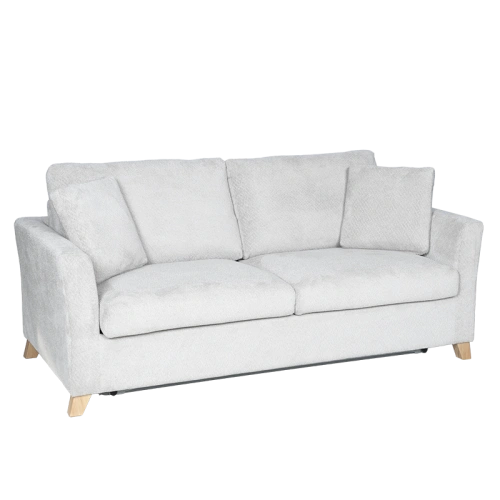 Светлосив разтегателен диван FIZI - тройка ➤ топ цена ➤ sorbe.bg