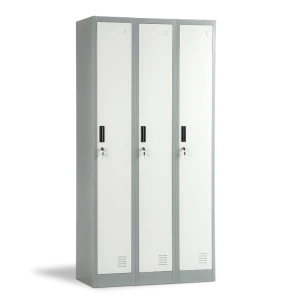 Метален гардероб CR-1242 J LUX - сив / тъмносив