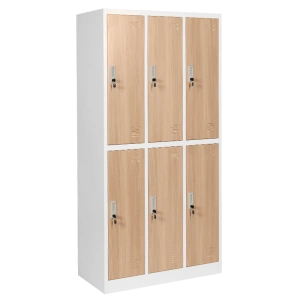 Comfortino CR-1243 J - Метален гардероб в бял-бук цвят