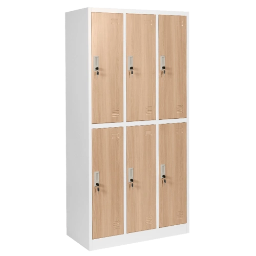 Comfortino CR-1243 J - Метален гардероб в бял-бук цвят ➤ топ цена ➤ sorbe.bg
