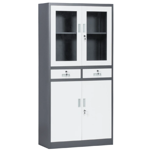 Комбиниран Метален Шкаф Comfortino CR-1247 - Бял и Графит ➤ топ цена ➤ sorbe.bg