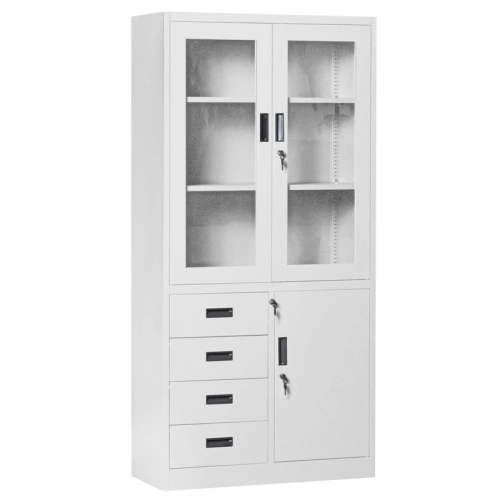 Метален шкаф за документи Comfortino CR-1278 J - сив цвят ➤ топ цена ➤ sorbe.bg