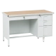 Метално бюро Comfortino с четири чекмеджета CR-1318 L - сиво / бук