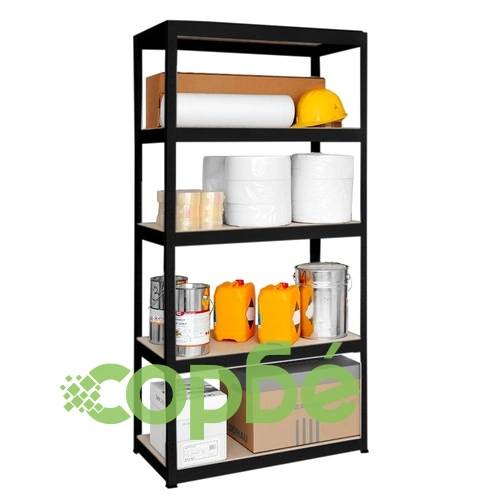Метален стелаж STAR 180x90x45 см, до 275 кг на рафт  - черен  ➤ топ цена ➤ sorbe.bg