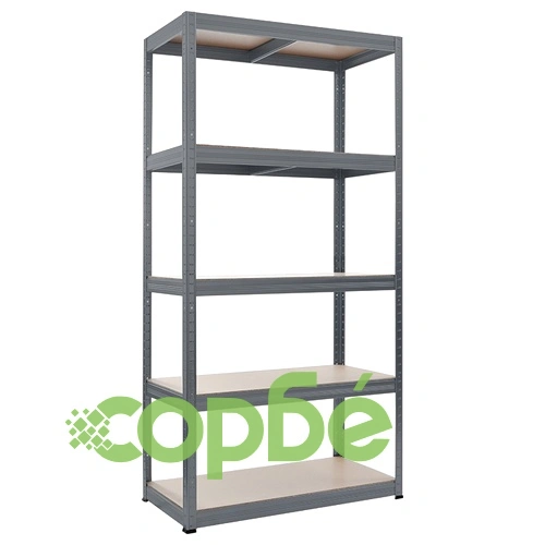Метален стелаж STAR 180x90x45 см, до 350 кг на рафт - сив ➤ топ цена ➤ sorbe.bg