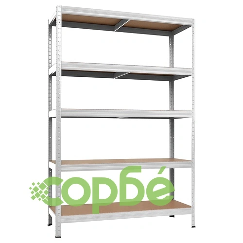 Метален стелаж STAR PLUS 180x120x45 см, до 250 кг на рафт - бял ➤ топ цена ➤ sorbe.bg