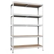 Метален стелаж STAR PLUS 180x120x45 см, до 250 кг на рафт - бял