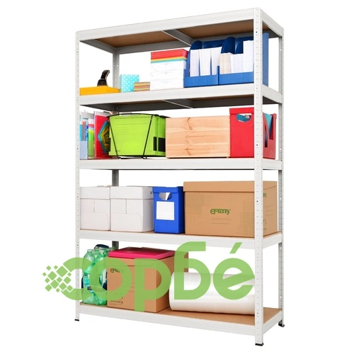 Метален стелаж STAR PLUS 180x120x45 см, до 250 кг на рафт - бял ➤ топ цена ➤ sorbe.bg