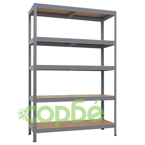 Метален стелаж STAR PLUS 180x120x60 см, до 250 кг на рафт - сив ➤ топ цена ➤ sorbe.bg