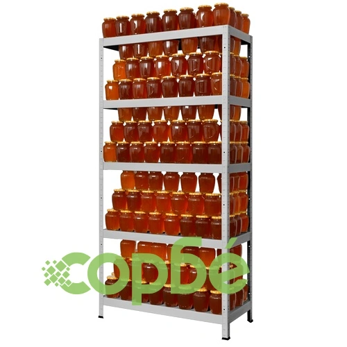 Метален стелаж HARD 180x80x40 см, до 130 кг на рафт - цинк ➤ топ цена ➤ sorbe.bg