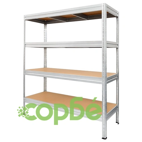 Метален стелаж MEGA 177x200x60 см, до 500 кг на рафт - цинк ➤ топ цена ➤ sorbe.bg