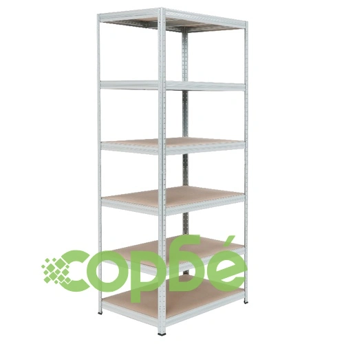 Метален стелаж STAR 213x90x60 см, до 250 кг на рафт - цинк ➤ топ цена ➤ sorbe.bg