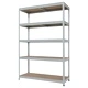 Метален стелаж STAR PL 213x120x45 см, до 250 кг на рафт - цинк 