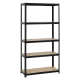 Черен Метален Стелаж Comfortino CR-1027, 192x100x40 см, 65 кг Капацитет на Рафт