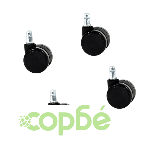 Колела за Офис Стол 1702/1710, Черни - 4 бр. ➤ топ цена ➤ sorbe.bg