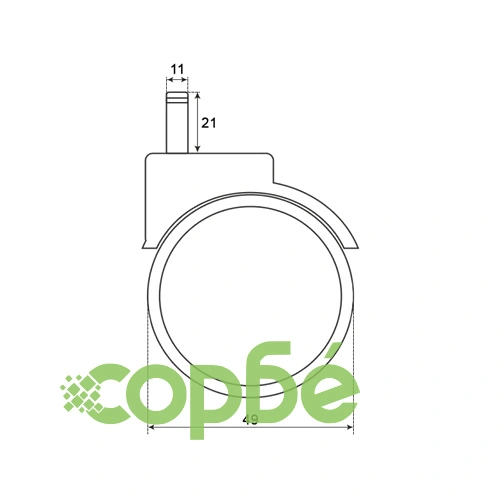 Полипропиленови Колела за Офис Стол - Комплект от 5 ➤ топ цена ➤ sorbe.bg