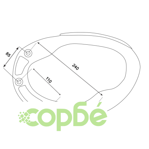 Офис стол подлакътник 7506 - десен ➤ топ цена ➤ sorbe.bg