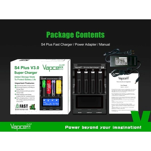 Зарядно устройство Vapcell S4 Plus V3.0 ➤ топ цена ➤ sorbe.bg