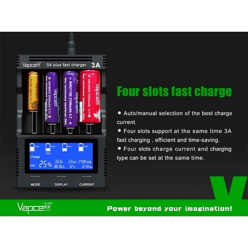 Зарядно устройство Vapcell S4 Plus V3.0 ➤ топ цена ➤ sorbe.bg