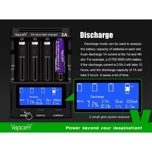 Зарядно устройство Vapcell S4 Plus V3.0 ➤ топ цена ➤ sorbe.bg