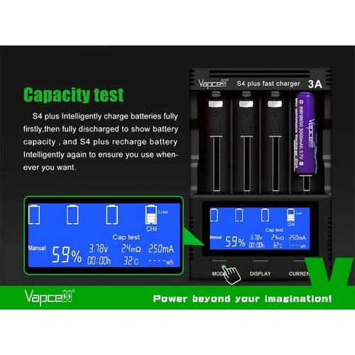 Зарядно устройство Vapcell S4 Plus V3.0 ➤ топ цена ➤ sorbe.bg