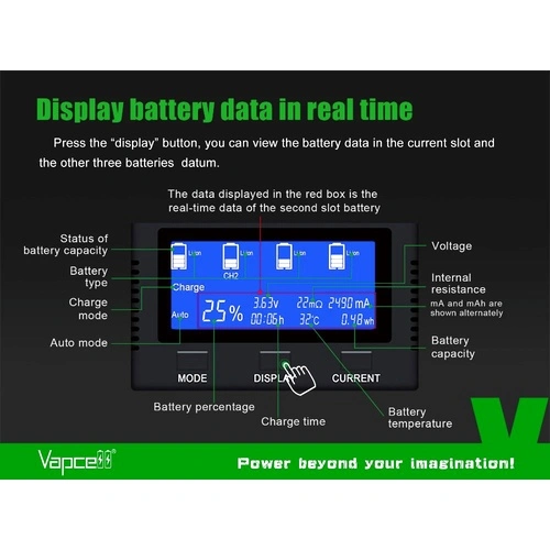 Зарядно устройство Vapcell S4 Plus V3.0 ➤ топ цена ➤ sorbe.bg