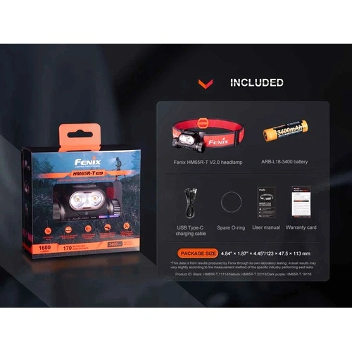 Челник Fenix HM65R-T V2.0 LED – тъмно лилав ➤ топ цена ➤ sorbe.bg