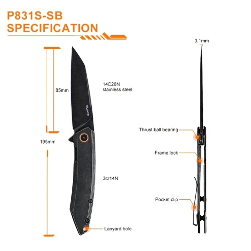 Сгъваем нож Ruike P831S-SB на топ цена от sorbe.bg Сгъваем нож Ruike P831S-SB ➤ топ цена ➤ sorbe.bg