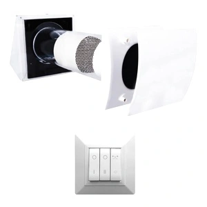 Вентилация с керамичен рекуператор за помещения до 20 кв.м.  Duplex Wall 100-25 с CP WALL контролен панел