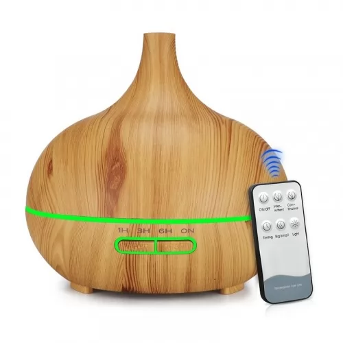 Овлажнител и ароматизатор 400ml капацитет, без тампон, с таймер, LED осветление и дистанционно управление ➤ топ цена ➤ sorbe.bg