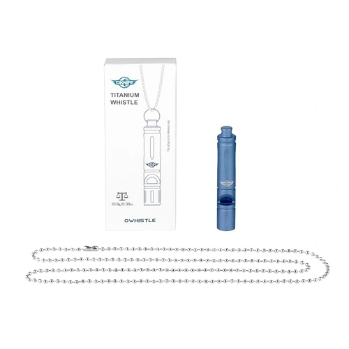 Сигнална свирка Oknife Owhistle - Титаниева сплав, синя ➤ топ цена ➤ sorbe.bg