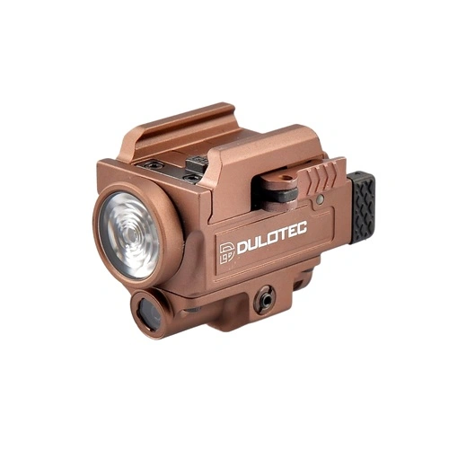 Пистолетен фенер Dulotec G3 кафяв – подцевен с лазерен целеуказател зелен ➤ топ цена ➤ sorbe.bg