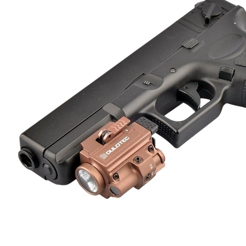Пистолетен фенер Dulotec G3 кафяв – подцевен с лазерен целеуказател зелен ➤ топ цена ➤ sorbe.bg